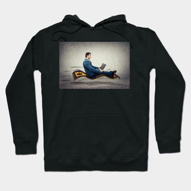 businessman flying carpet Hoodie by 1STunningArt